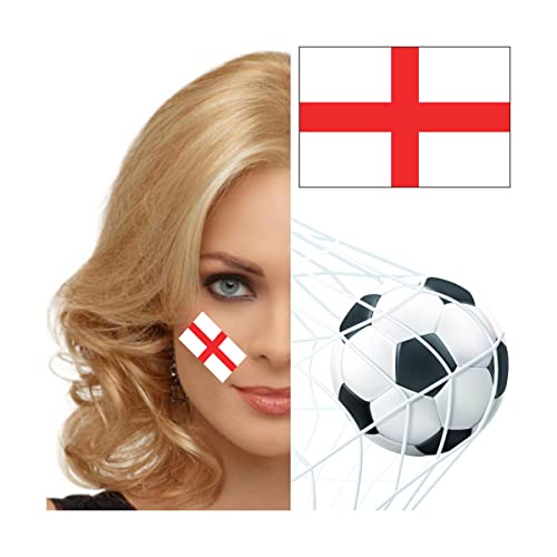 Womaha 30Pcs Individual Temporary England Flag Tattoos World Cup European Cup Football Face Tattoo Stickers - Image 4
