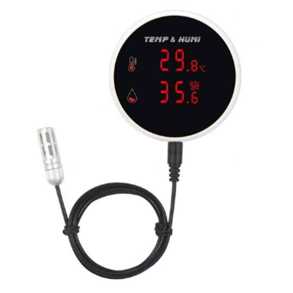 Capteur de TempéRature et D'Humidité WiFi Tuya Sonde Externe Affichage LCD NuméRique ThermomèTre IntéRieur HygromèTre Prise UE