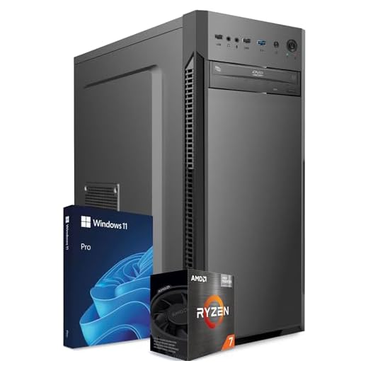 PC Fisso Completo - Computer Desktop AMD Ryzen 7 5700X • RAM 32GB DDR4 • 1TB NVMe M.2 • Scheda Video Quadro P400 2GB • Wi-Fi AC e Bluetooth • Masterizzatore DVD • HDMI • USB 3.0 • Windows 11 Pro