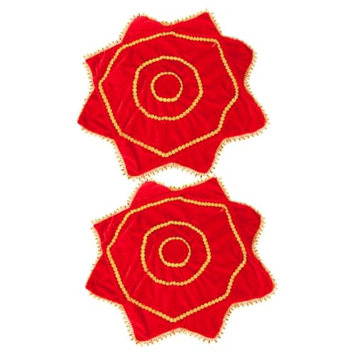 Cabilock Dance Towel Prop 2pcs Chinese Dance Handkerchief Cotton Handkerchiefs Sequins