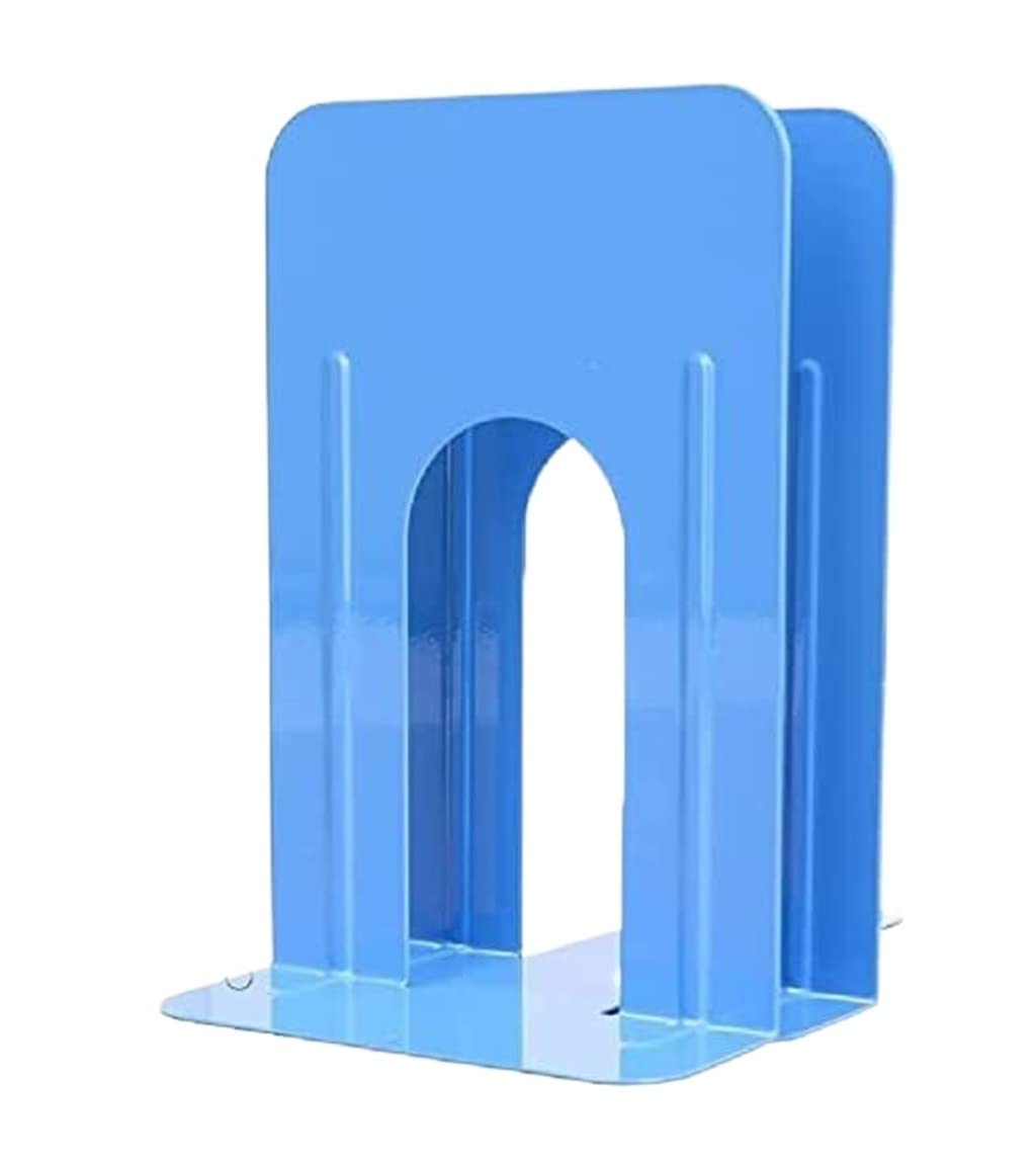 Dekoracyjne Podpórki Do Książek Biurowych Bookends Heavy Duty Office Home Library School Study Antypoślizgowe Metalowe Podpórki Do Książek(Blue)