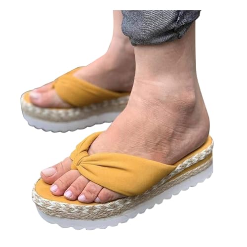 Flip Flops for Women Slip On Wedge Platform Sandals Casual Summer Open Toe Slip on Sandals Vacation Beach Shoes3
