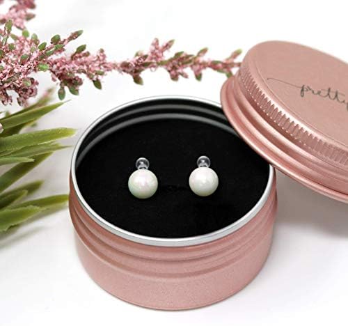 Pretty SmartPretty Smart Round Simulated Shell Pearl Invisible Clip-On Earrings for Non-Pierced Ears (6mm, White)