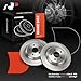 A-Premium 11.89 inch (302 mm) Rear Solid Disc Brake Rotors Compatible with Select Ford, Lincoln Models - Escape 2020-2022, Focus 2016-2018, Bronco Sport 2021-2023, Corsair 2020-2023, 2-PC Set