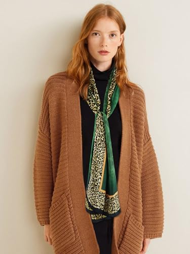 GERINLY Scarves - Animal Print Silk Feel Shawl Wraps Fashion Zebra Pattern Scarf for Women2