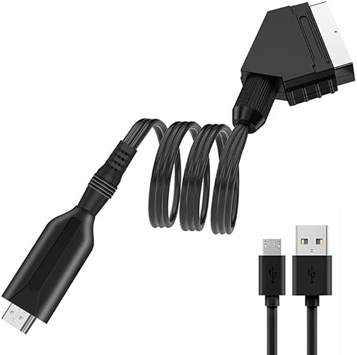 HDMI To SCART Converter For Set-Top Boxes Game Consoles Audio Video(Black)