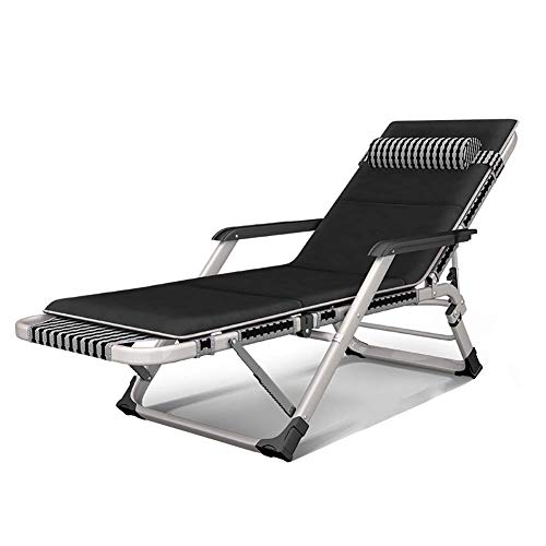 WYJW Folding Padded Gravity Chair Lounger with Comfort Headrest, Removable Cotton Pad, Load Bearing 200kg / 440 Lbs. (Size : Set of 4)