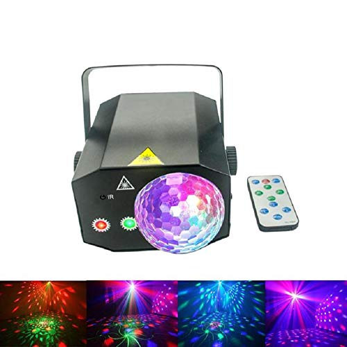 Laser Lights LED Projector RGB Stage Rotating Lights Strobe Light Sound Activated Lights for Stage Performance Dance Party Club Birthday Karaoke Halloween Christmas Party (Disco Ball Version)
