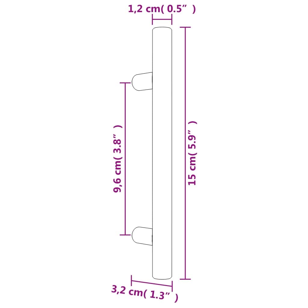 Maniglie per Mobili 20 pz Nere 96 mm in Acciaio Inox,Maniglie Moderne,Maniglie Cassetti,Maniglie per Mobili-3203604