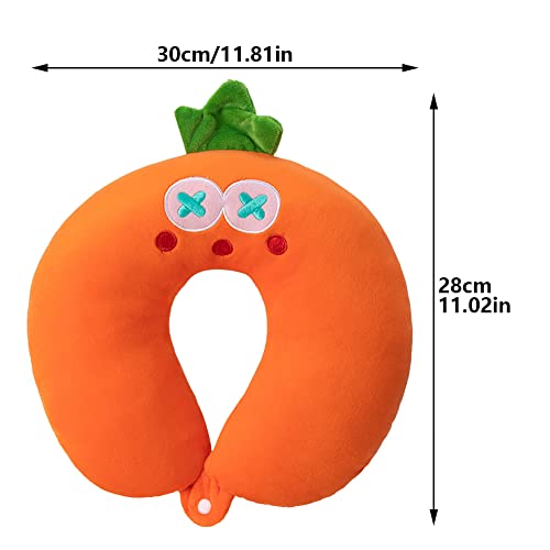 Jianwei Kids Travel Pillow, Travel Pillow Road Trip Essentials, Cute U Shaped Neck Pillow, Cartoon Headrest & Neck Pillow For Kids Boys & Girls, Teens, Travel Accessories(Carrot) #TOP1