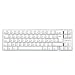 Produktbild Qisan Kabelgebundene mechanische Gaming-Tastatur PBT-Tastenkappen 69 Tasten Gateron Blue Switch Weißes Hintergrundlicht FR AZERTY Layout Gaming-Tastatur-Weiß