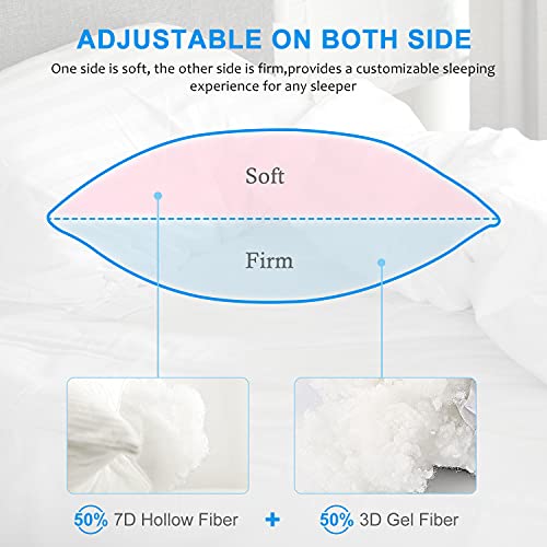 image for EIUE Hotel Collection Bed Pillows for Sleeping 2 Pack Standard Size，