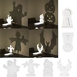 DoDoIYia 5Pcs Casting Shadow Candle Holder Resin Molds Silicone, Halloween Pumpkin Scarecrow Ghost Bat Shadow Resin Tealight Candle Holder Mold, Epoxy Molds for DIY Silicone Casting Mould Home DΓ©cor