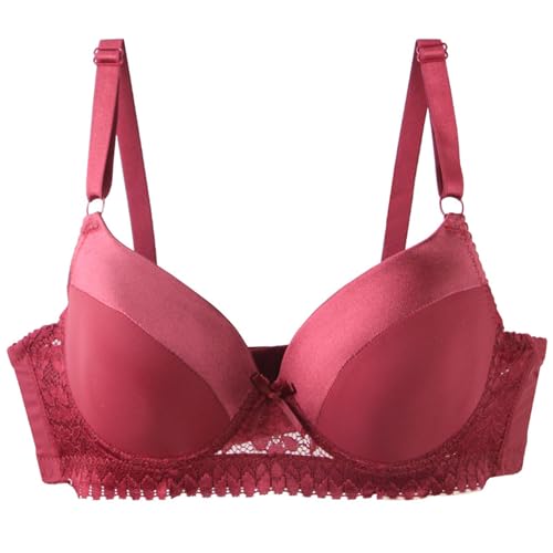 Soutien-gorge armatures en dentelle rouge | Élégance et galbe parfait