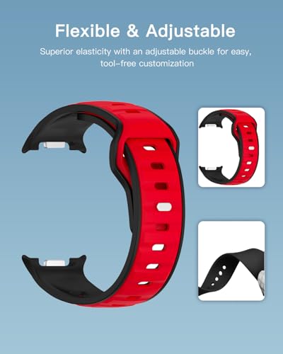 Image of Bands for Samsung Watch 8 Smartwatch,Sport quick-release Silicone Band for Samsung Watch 8,Soft Lightweight & Ventilated Comfort Replacement Smartwatch Strap,Adjustable Wristband