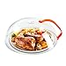 Eutuxia Microwave Plate Cover with Lid, Handle, and Adjustable Steam vent Holes. Splatter Guard Protection While Microwaving