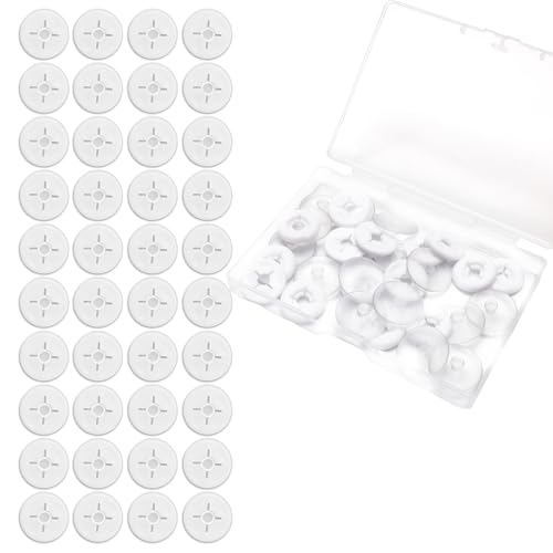 Zhaoyao 40 PCS Race Bib Clips, Thickening Design Running Bib Clips Transparent and White Bib Boards for Runners Running Bib Clips Race Number Buckle with Storage Box