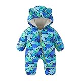 JiAmy Baby Snowsuit Baby Printed Winter Clothes With Flod-Over Girl Boy Hooded Outfits...