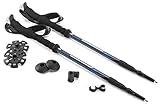 Cascade Mountain Tech Trekking Poles - Aluminum Walking Sticks with Adjustable Twist Locks Expandable to 54' (Set of 2)