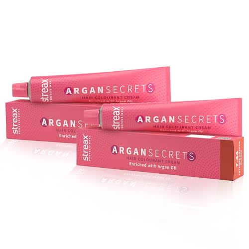 Streax Professional Streax Argan Secrets Hair Colourant Cream No.7.44 (Pack Of 2) Intense Copper Blonde