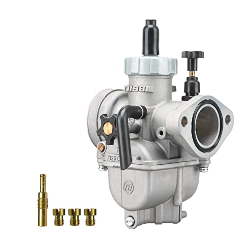 NIBBI Carburateur PE22 mm, compatible avec moteur de moto à bride 110 cc-130 cc, carburateur 125 cc avec jets de carburateur pour moto