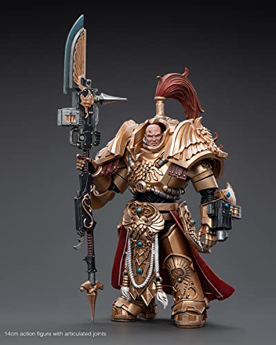 Pipigirl Joytoy Warhammer 40K Space Marine Genuine License 1/18 Soldier, Adeptus Custodes Shield-Captain In Allarus Terminator Armour, 4Inch Models Action Figures Kits (Hydon Seronis) #TOP1