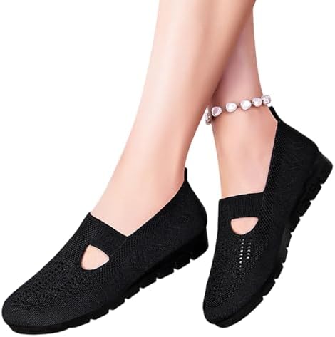 Women's Mesh Loafers Shoes Casual Breathable Slip-ons Flats Summer Knit Comfortable Walking Flat Sneakers — view 4