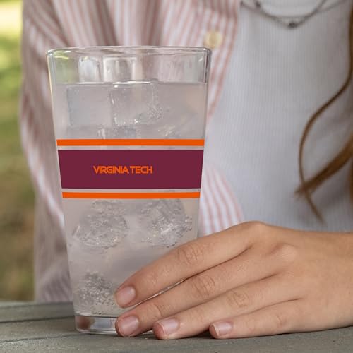 Image of Logo Brands NCAA 16 oz Pint Glass - Durable Glass With Bold Team Color- Chip-Resistant Rim Drinkware For Fans, Tailgates, Home Bars & Everyday Use