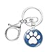 Produktbild Inveroo Netter Hund Pfotenabdruck Schlüsselbund Cartoon Muster Glas Cabochon Handwerk Schlüsselanhänger Ring Geschenk Für Lieblings Haustier Liebhaber
