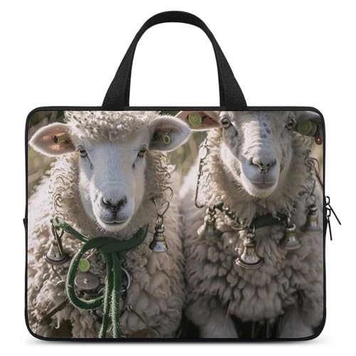 Sac à bandoulière unisexe au motif deux images de moutons pour PC 15"