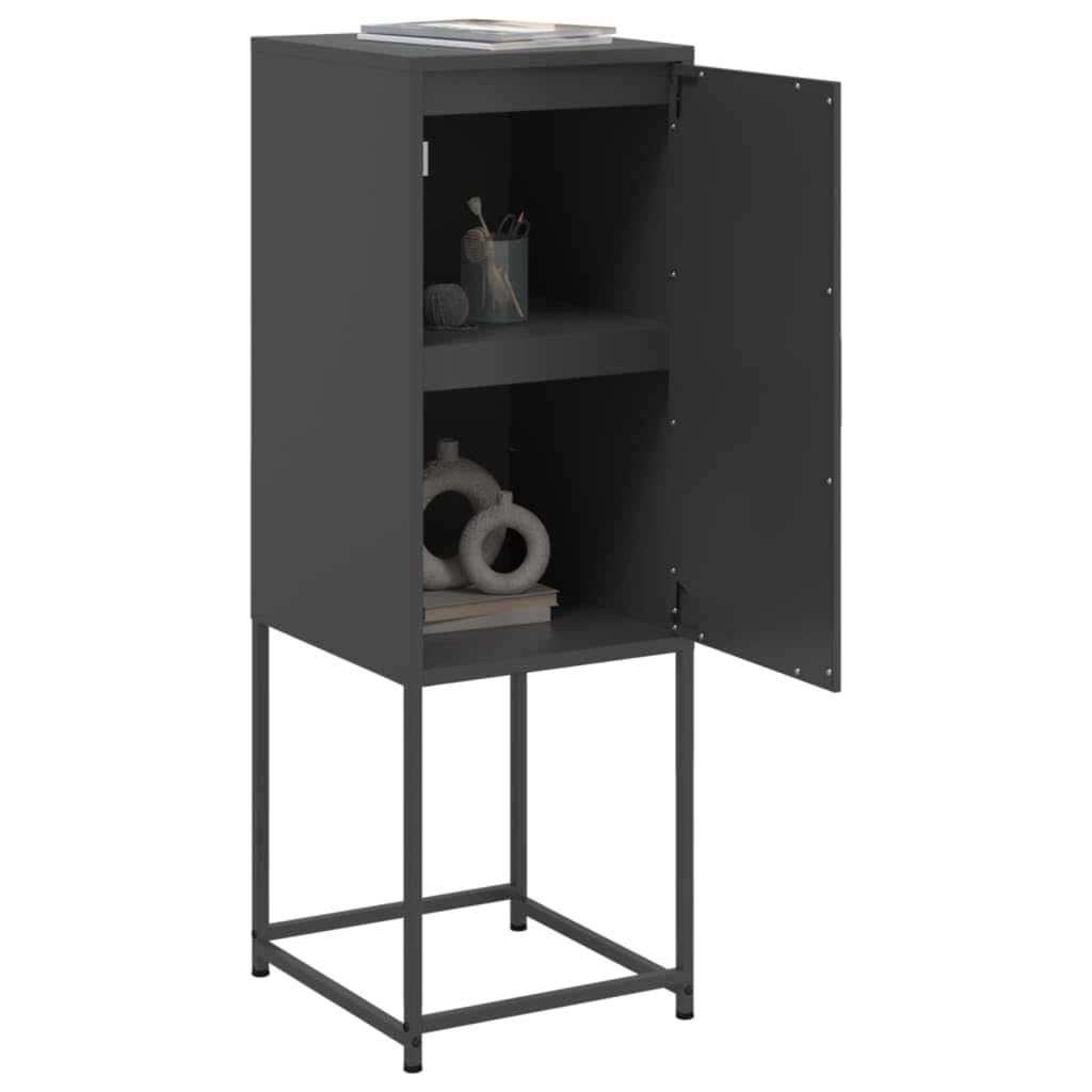 Buffet Haut Noir 36x39x107 cm Acier,Buffets & bahuts,12.95kg-846530