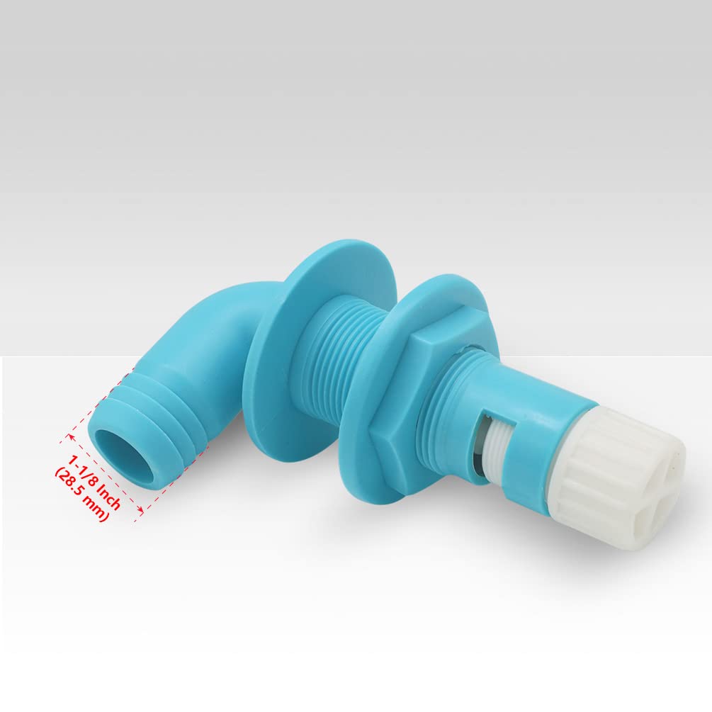 Aincix Adjustable Livewell Aerator Spray Head for 1-1/8 Inch Hose