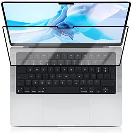 immoenuc Suitable For Laptop 2021 New Macbook Pro 14 A2442 HD Tempered Glass Computer Screen Protector Film Border Adhesive Stick