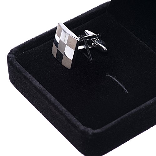 Small Dark Classic Velvet Cufflink Box Case4