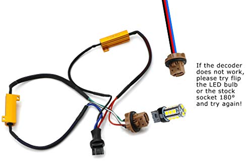 Ijdmtoy (2) Hyper Flash/Bulb Out Error Fix Wiring Adapters Compatible With 7443 7444 T20 Led Bulbs Turn Signal Or Tail Brake Lights #TOP4