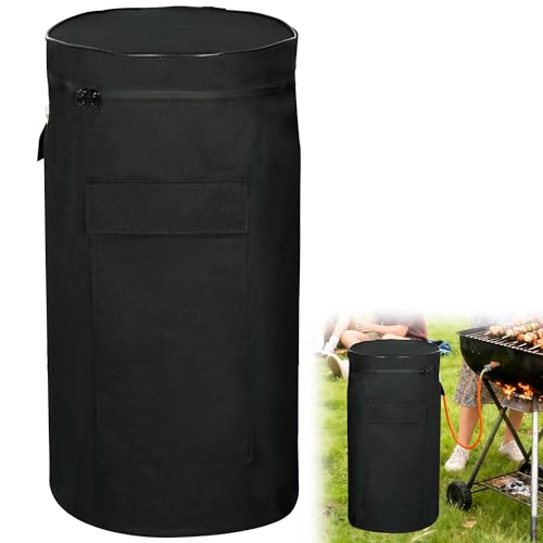 ohbien Abdeckhaube für Gasflasche Gasflaschenhülle 11 kg, 33x66cm 600D Wasserdicht Winddicht Oxford mit Aufbewahrungstasche für Outdoor-Camping, Kochen, Reisen, Picknick