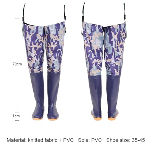 hKjPlvf Vadeadores de pesca, botas de pesca com mosca com botas de pesca com sola dura antiderrapant