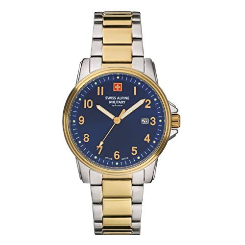 Preisvergleich Produktbild Swiss Alpine Military Herren Uhr Analog Quarz 7011.1145SAM Edelstahl
