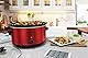 Elite Gourmet MST-900RXT XL-Jumbo-Schongarer, elektrisch, Keramik, einstellbare Temperatur, Vorspeisen, Saucen, Eintöpfe und Dips, Glasdeckel und Topf spülmaschinenfest, 8 l, metallic-rot