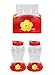 Garden Collection Hanging Hummingbird Feeder - 6.75 Inches - 2 Pack, Clear, Red