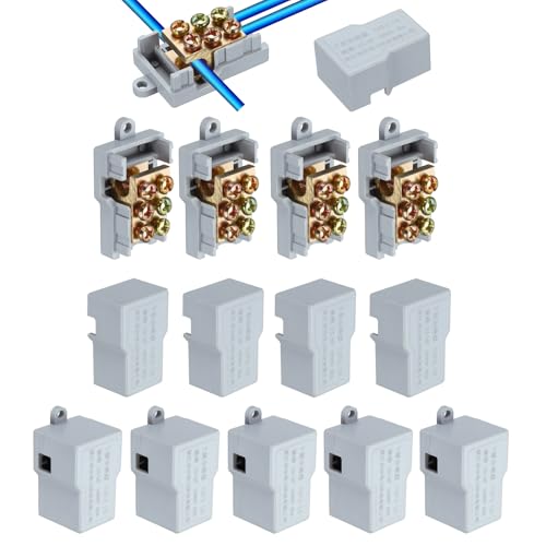 Connecteur d'épissure T-Tap 80A 1000V pour câblage électrique 14-6 AWG blanc x10
