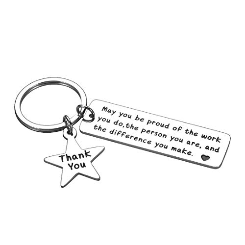 Thank You Boss Leadership Christmas Keychain Gift for Women Men Boss Day Lady Birthday Valentines Gift for Mentor Him Her Friends Manager Appreciation Gift for Female Male Realtor Going Away Gift