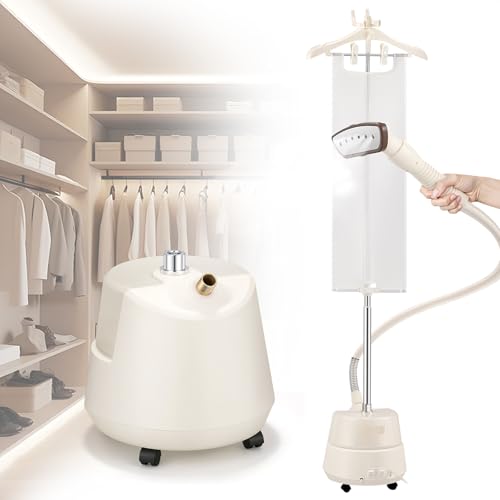 CGOLDENWALL Commercial Upgraded Standing Garment Steamer for Clothes with Drain Port 1650w...
