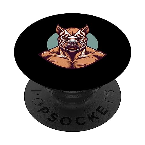 Lucha Libre Mexican Wrestling Mask Luchador PopSockets Swappable PopGrip, Black