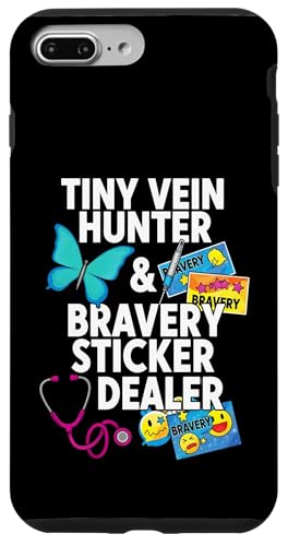 Tiny Vein Hunter Bravery Sticker Dealer Pediatric Nurse �X�}�z�P�[�X iPhone 7 Plus/8 Plus �p
