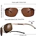 The Fresh Classic Retro Metal Frame Polarized Sunglasses Rectangular Sun Glasses (96404-Gold(Brown temple), Brown)