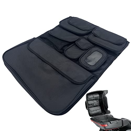 2. Vantaggi: questo rivestimento del coperchio presenta una comoda sei tasche per tenere comodamente a portata di mano gli oggetti più piccoli ed è sagomato per adattarsi ai contorni del coperchio Tour-Pak per un look rifinito