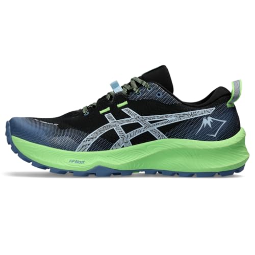ASICS Gel Trabuco 12   Tenis de correr para hombre, Negro/Celeste, 40.5 EU