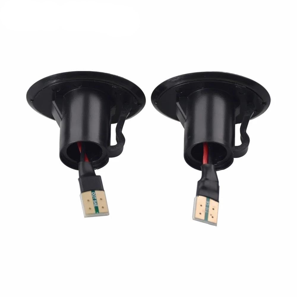 2 Pezzi Dinamica Ambra Lampeggiante Indicatore Di Direzione Indicatore Laterale Parafango Lampada Per Lancia Per Lybra Ypsilon 1999-2005 Freccia Laterale(18LED Black)