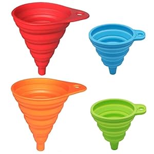 KongNai Kitchen Funnel Set 4 Pack, Small and Large...